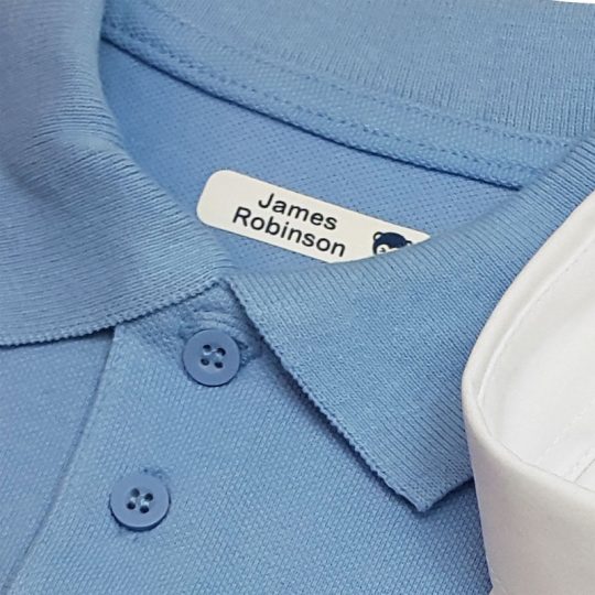 Iron-on label in T-shirt
