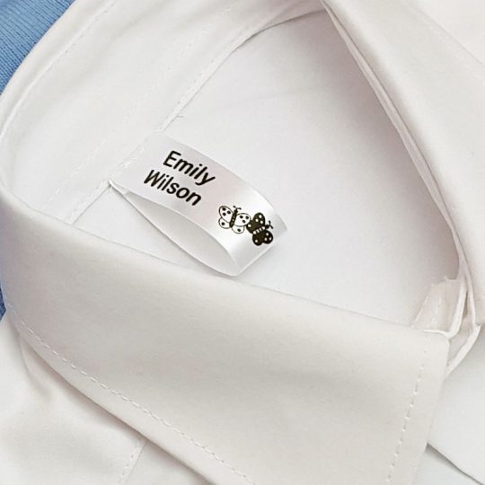 Sew-in label on blouse