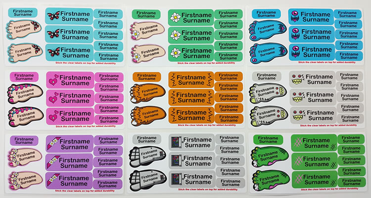 stick on labels with pvc for shoes